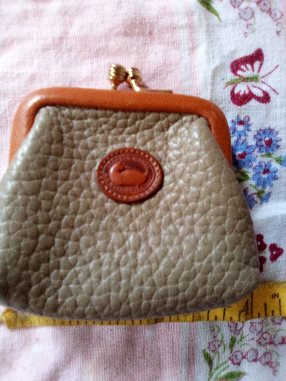 Dooney & Bourke Rare Kiss Lock Leather Frame Coin Purse